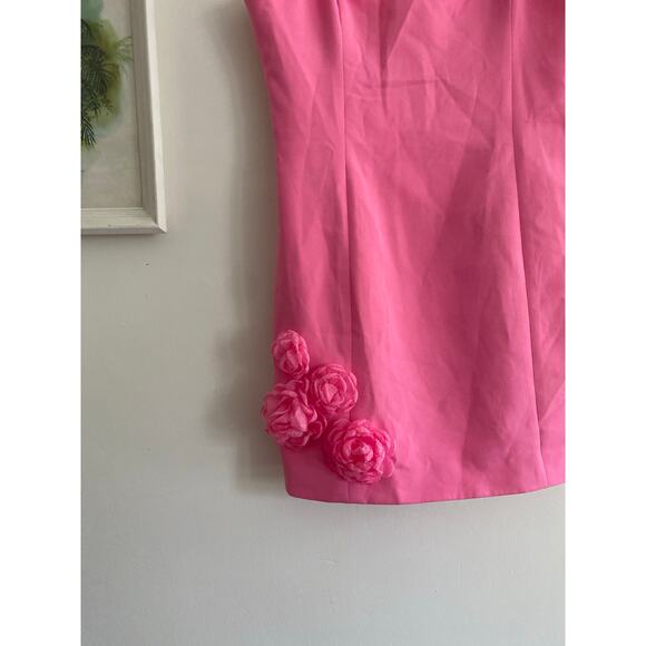 ELLIATT Trompe Hot Pink 3D Floral Mini Dress Size XL - Picture 5 of 9